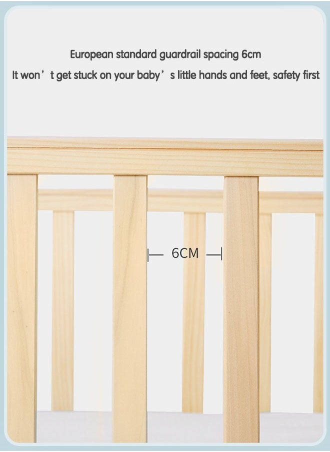oldlaiben - 3-in-1 Convertible Crib Converts from Baby Crib to Toddler Bed and Daybed Convertible Crib Toddler Guard Rail Lasting Quality Made of Solid Hardwood - Image 1