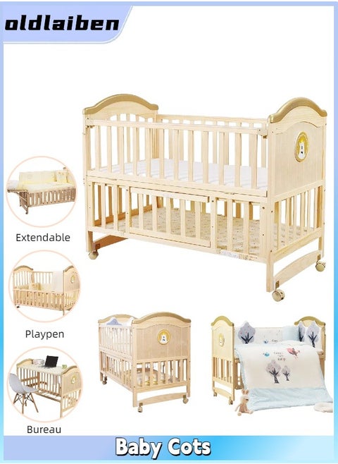 3-in-1 Convertible Crib Converts from Baby Crib to Toddler Bed and Daybed Convertible Crib Toddler Guard Rail Lasting Quality Made of Solid Hardwood