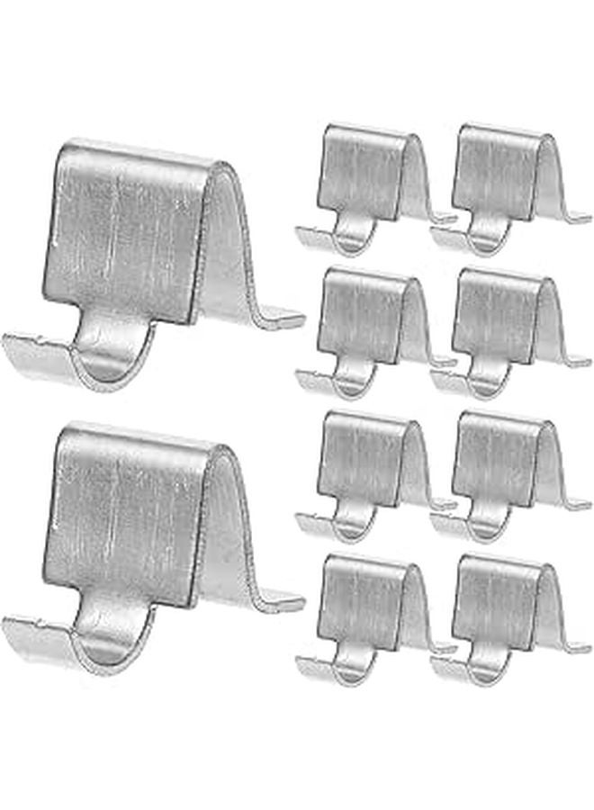 Metal Shelf Clips 10 Pack Heavy Duty Kitchen Cabinet Shelf Supports With 8mm Thickened S Hook - Image 1