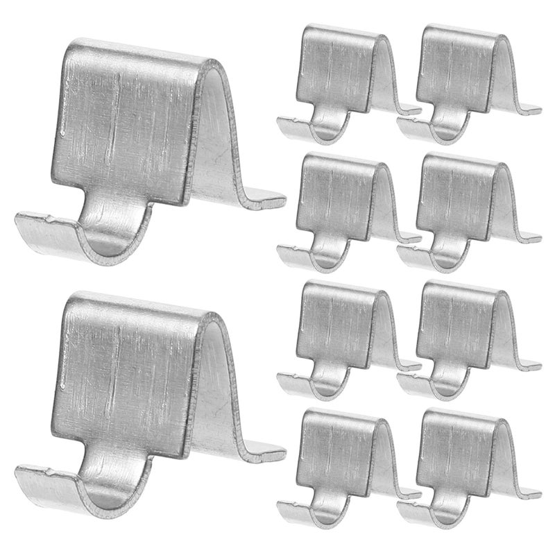 Metal Shelf Clips 10 Pack Heavy Duty Kitchen Cabinet Shelf Supports With 8mm Thickened S Hook - Image 2