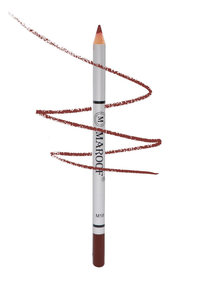 MAROOF قلم تحديد العيون والشفتين الناعم من ماروف M18 بندق هازل - Image 2