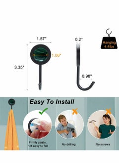 Y&D Adhesive Hooks, Brass Wall Damage Free Key Hooks for Decorative, Self Hangers Without Nails Entryway Kitchen Bathrooms Door, 2 Pack  - Image 4