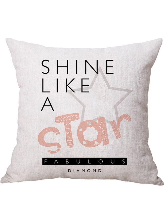 NIBEMINENT Printed Cushion Cover White/Black/Pink