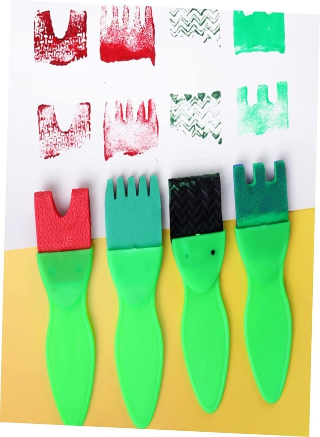 Brille Bee 4Pc Foam Brush Set with Kids Design – Fun and Easy Painting for Little Artists - Image 1