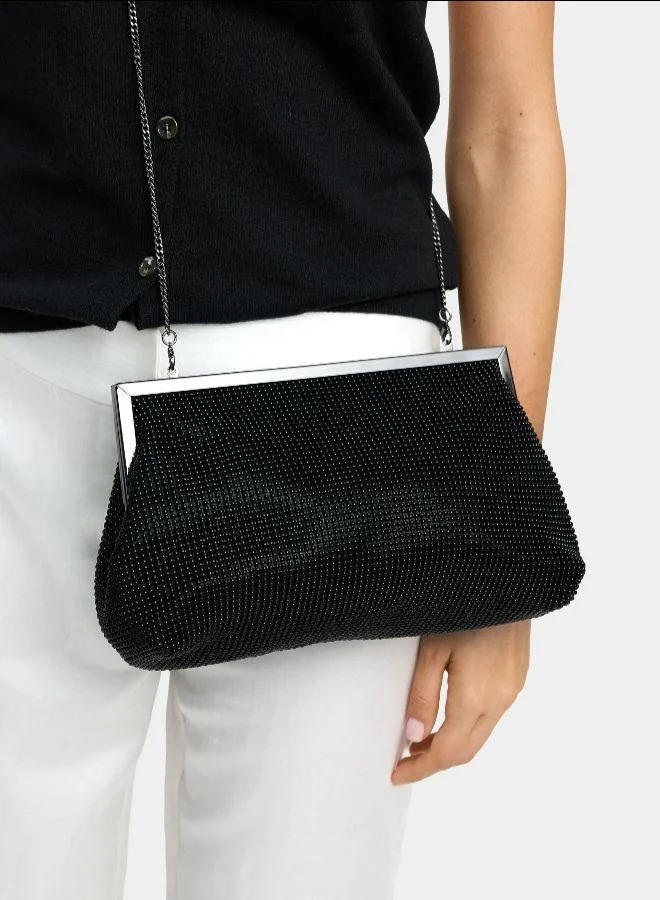 بارفوا حقيبة حفلات من قماش شبكي