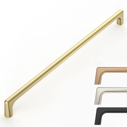 9BUILD 10 Pack Brushed Gold Cabinet Pulls 10 Inch Kitchen Cabinet Handles Cabinet Hardware Kitchen Handles for Cabinets Cupboard Handles Gold Dresser Pulls Drawer Handle - Image 1