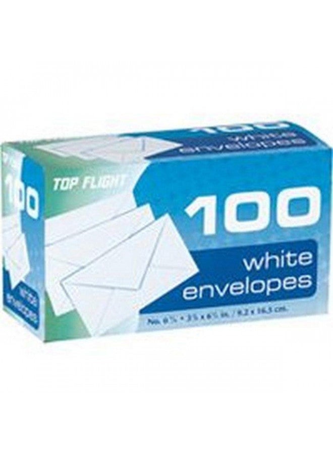 Top Flight Boxed Envelopes, White, Pack of 100