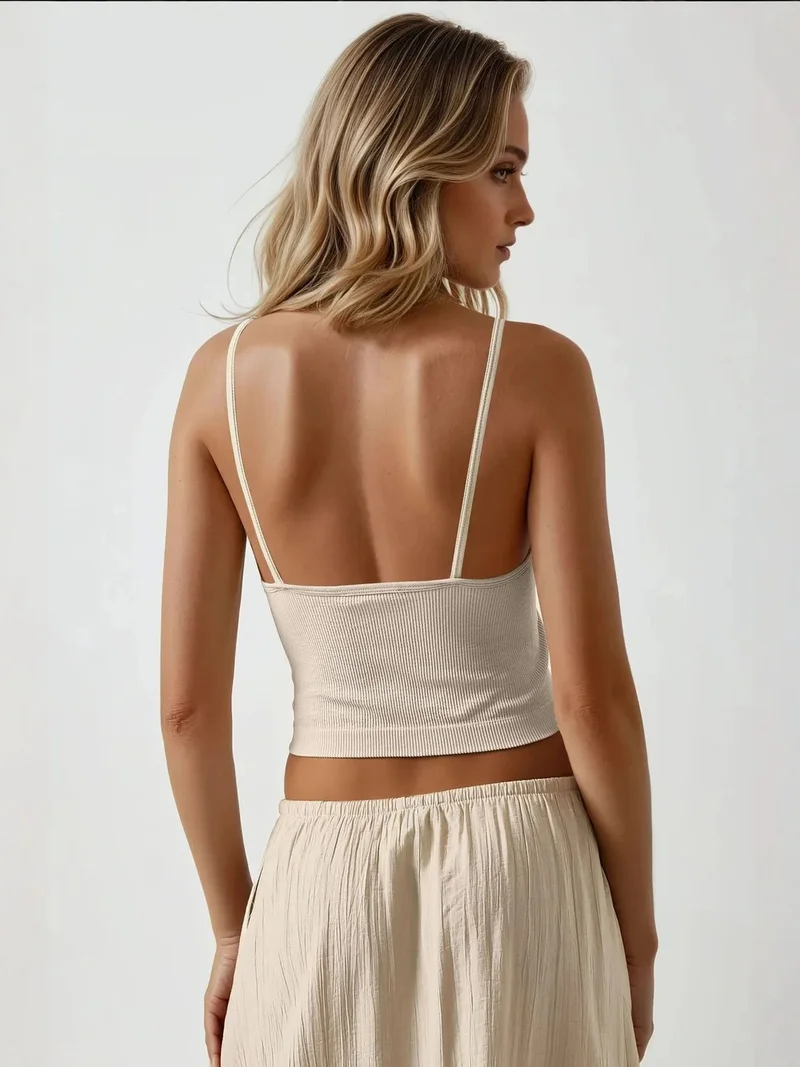 HICCUP Fitted Crew Neck Basic Tank Top