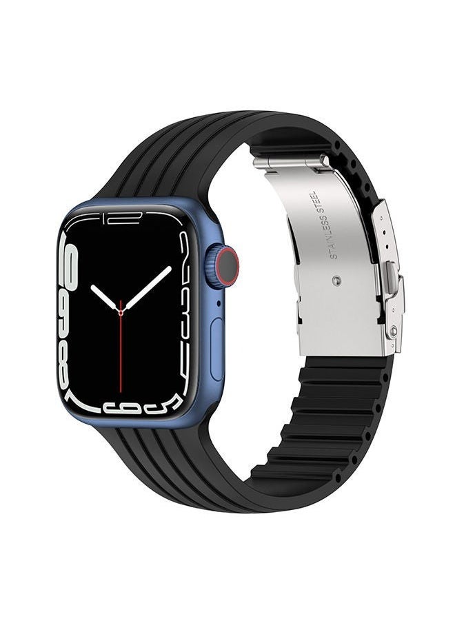 TWEGGON 4pc Pack Replacement Strap Silicone Band for Apple Watch 46mm/45mm/44mm/49mm  - Image 4