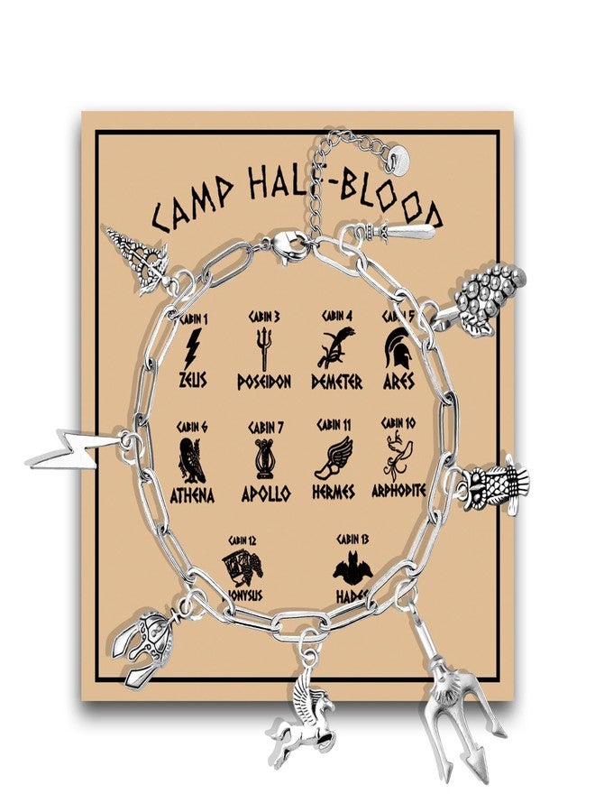 MAOFAED Greek God and Goddess Paperclip Bracelet, Greece Mytholgoy Gift, Book Lover Gifts(camp halflink) - Image 1