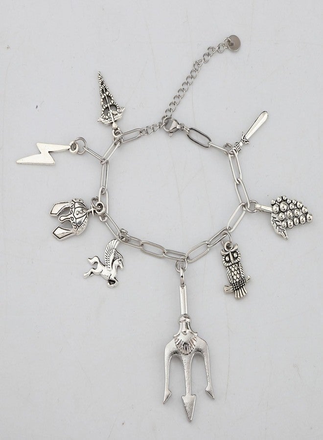 MAOFAED Greek God and Goddess Paperclip Bracelet, Greece Mytholgoy Gift, Book Lover Gifts(camp halflink) - Image 4