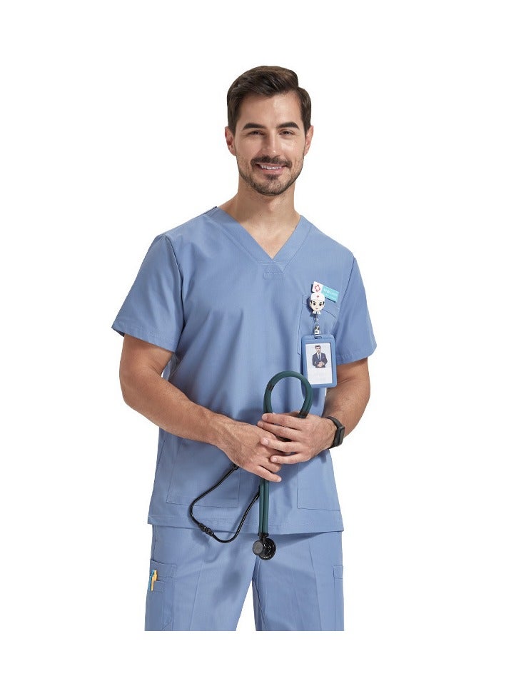 KUYING New V-neck Split Anti Wrinkle Split Medical Uniform  - Image 1