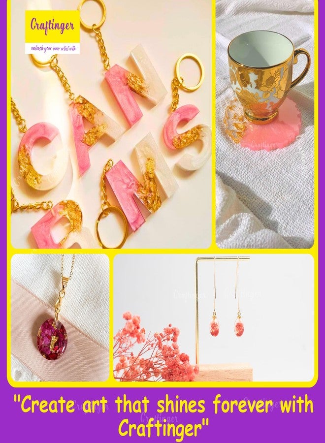 Craftinger مجموعة كرافتينجر المطورة المتكاملة مع 200 غرام من الراتنج لصنع فواصل الكتب، وقواعد الأكواب، وسلاسل المفاتيح الأبجدية، والقلائد، والأقراط، وغيرها الكثير، متعددة الألوان - Image 4