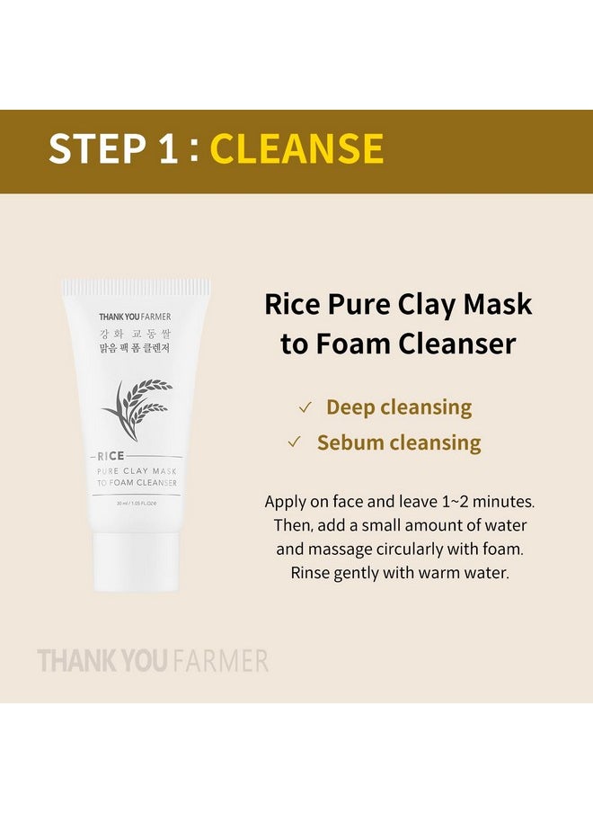 THANKYOU FARMER THANKYOU FARMER Rice Pure Glow Travel Kit, Mini Size Cleanser(1.05 fl oz), Mini Size Toner(1.05 fl oz), Mini Size Ampoule(0.35 fl oz)  - Image 5