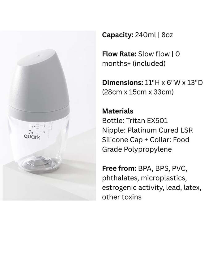 Quark BuubiBottle Max (8oz/240ml) - 2PC - Grey - Image 4