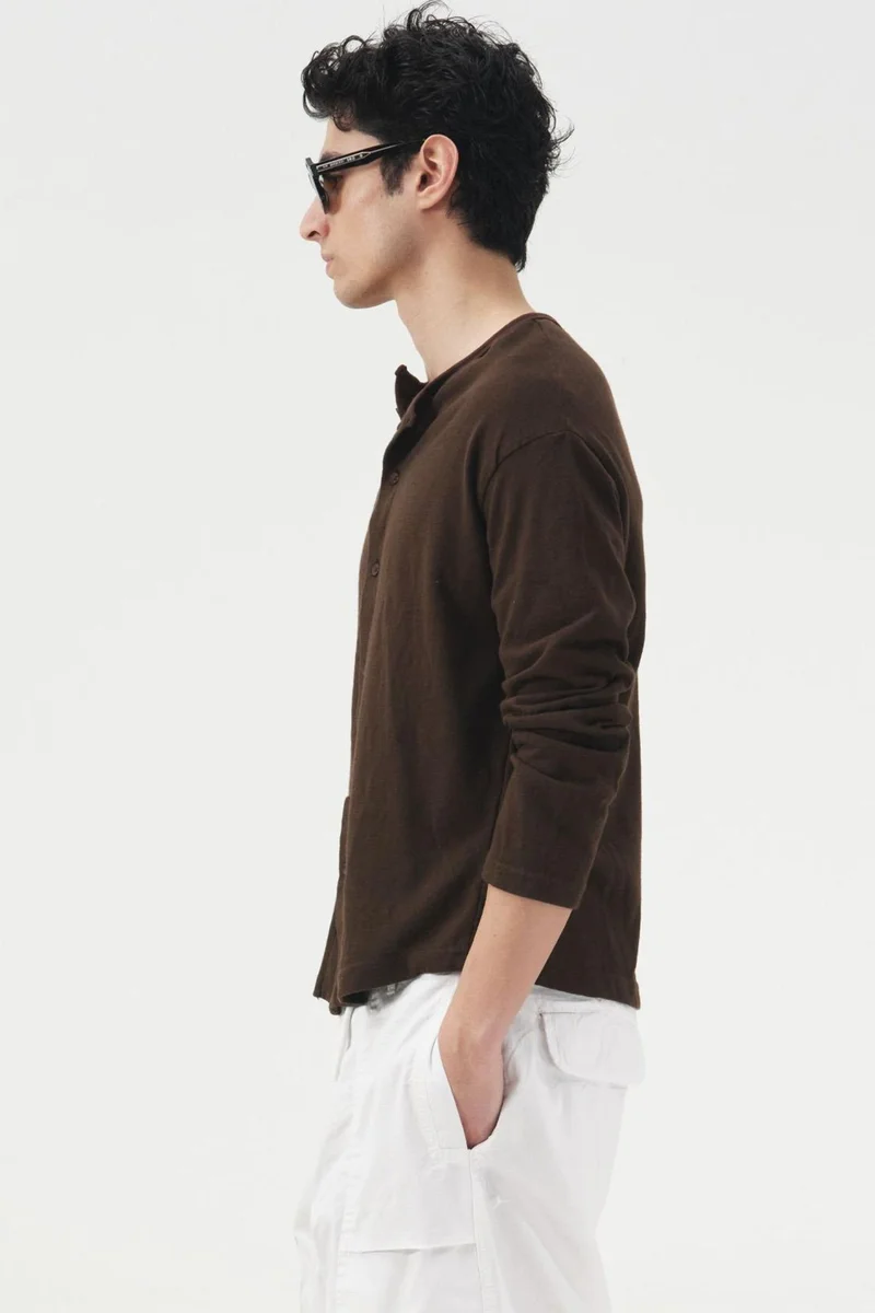 Giesto Coffee Brown GIESTO Men's Knit Shirt for Men | Best Price UAE