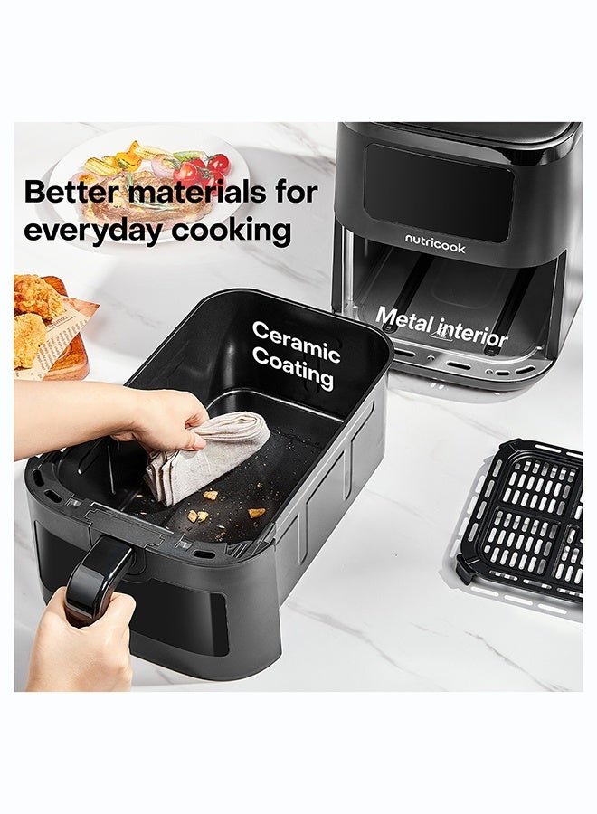 nutricook Air Fryer Slim 6L/ 1KG Capacity, Extra Large Basket, Space-Saving Slim Design, Air Fry, Bake & Reheat, 8 Cooking Programs, Clear Window & Light, NC-AFS150V, Black, 2000W, 2-Year Warranty 6 L 2000 W AFS150V black - Image 5