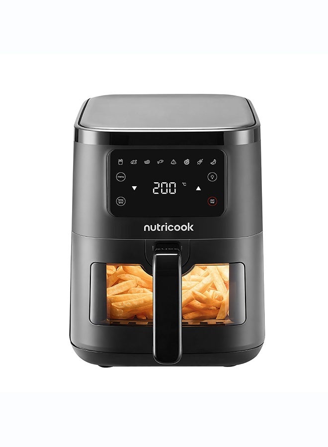 nutricook Air Fryer Slim 6L/ 1KG Capacity, Extra Large Basket, Space-Saving Slim Design, Air Fry, Bake & Reheat, 8 Cooking Programs, Clear Window & Light, NC-AFS150V, Black, 2000W, 2-Year Warranty 6 L 2000 W AFS150V black - Image 1