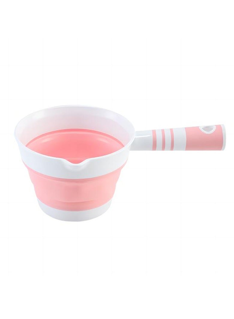 Generic Folding Water Ladle, Collapsible Water Dipper, Folding Water Scoop,Portable Water Spoon for Kitchen Bathroom Garden（Pink）  - Image 1