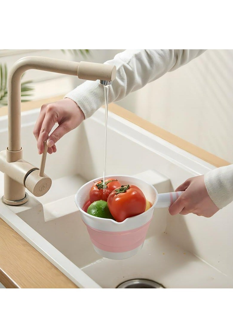 Generic Folding Water Ladle, Collapsible Water Dipper, Folding Water Scoop,Portable Water Spoon for Kitchen Bathroom Garden（Pink）  - Image 4
