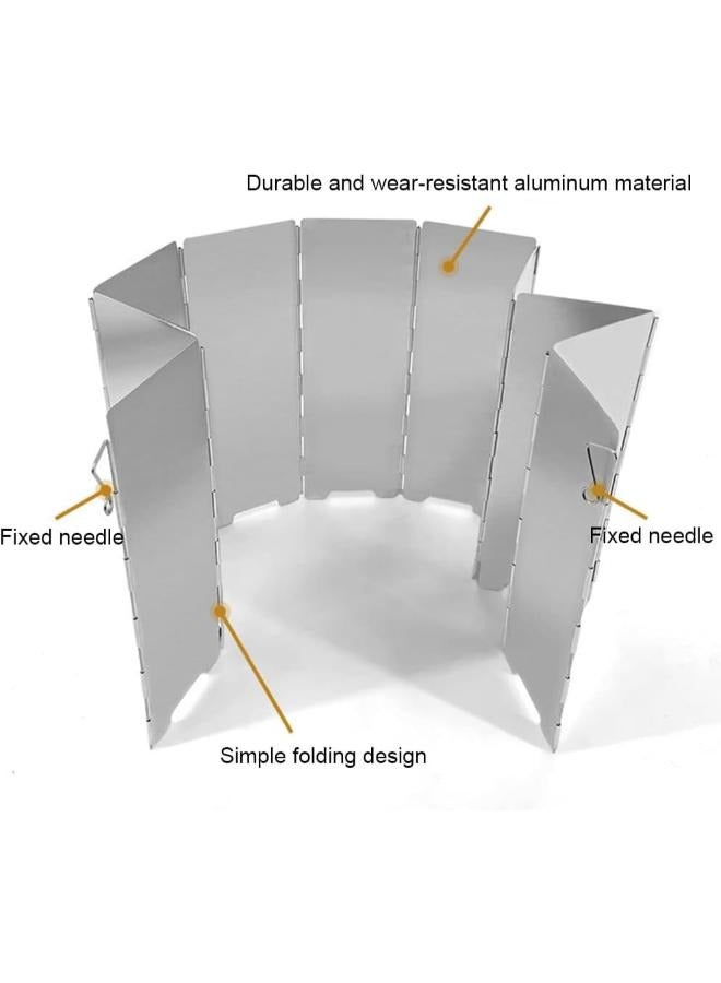 Wind Protection Gas Stoves, Wind Protection, Camping Stove, Easy to Carry, Lightweight, Removable Design, for Camping, Picnics, Hiking, Backpacking