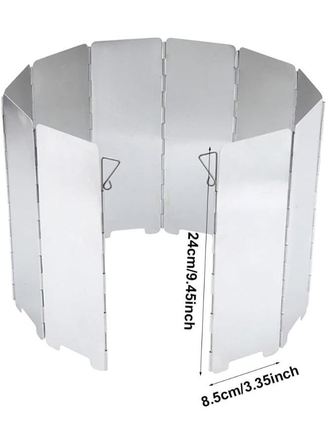 Wind Protection Gas Stoves, Wind Protection, Camping Stove, Easy to Carry, Lightweight, Removable Design, for Camping, Picnics, Hiking, Backpacking