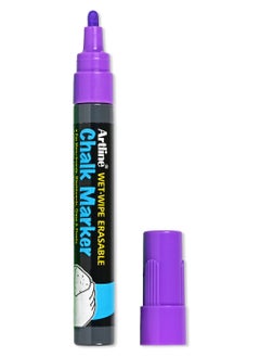 Artline Artline 12 Pieces EPW4 Chalk Marker, Line 4.0mm, Wet Wipe Eresable, Color:Purple-ARMKEPW-4PU  - Image 3