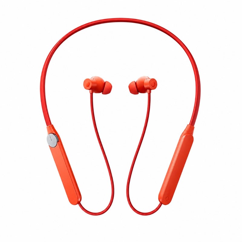 Neckband Pro للتنقل اليومي والاستخدام المكتبي، معدن مطلي بالسيليكون، برتقالي، 50 ديسيبل ANC مع قرص ذكي وبطارية تدوم 37 ساعة - Image 1