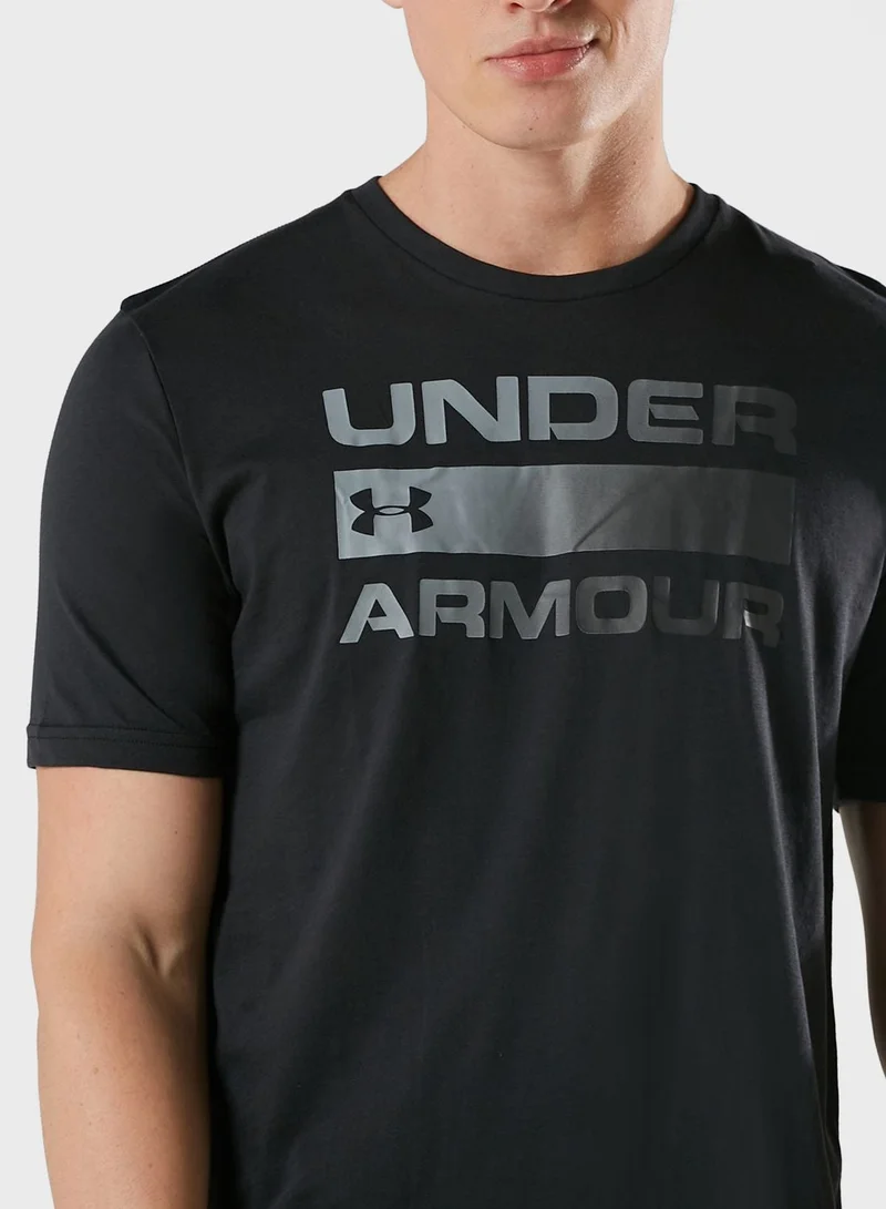 UNDER ARMOUR  Team Wordmark Printed T-Shirt for Men | Best Price UAE
