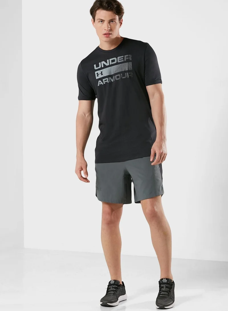 UNDER ARMOUR  Team Wordmark Printed T-Shirt for Men | Best Price UAE