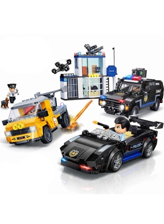 Qman Keepplay Mine City Police Manhunt Building Block Set – 938 Pieces - Image 3
