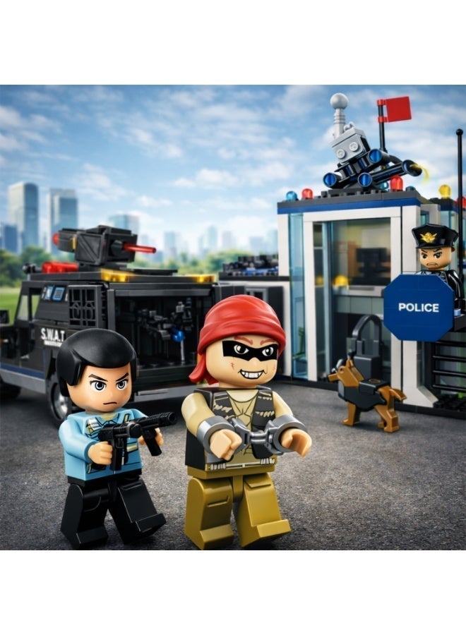 Qman Keepplay Mine City Police Manhunt Building Block Set – 938 Pieces - Image 2