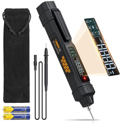 Neoteck 2 in 1 Pen Type Digital Multimeter NonContact Voltage Tester 6000 Counts Intelligent Multimeter with LCD Display for ACDC Voltage Resistance Diode Continuity Capacitance Frequency