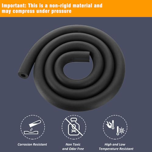 Allwin Pipe Insulation Foam Tube - 1Inch Foam Tubing for AC Unit, Guitar Stands, Exercise Machine Handle and Roof Rack (1" ID X 3/8" TK-6Ft) - Image 3