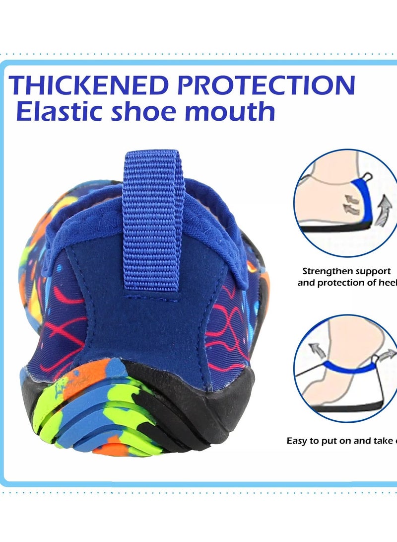 إكسفور أحذية مائية للأطفال، أحذية سباحة سريعة الجفاف غير قابلة للانزلاق للفتيات والفتيان، أحذية سباحة للشاطئ للأطفال الصغار، جوارب مطاطية حافي القدمين، الرياضات الخارجية، أساسيات العطلات (29-30) - Image 3