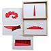 Kghios Montessori Pink Tower Brown Stair and Long Red Rods Sensorial Cards with Wood BoxMontessori Toys Materials for Toddlers Visual Sense Early Educational Tools Preschool Learning Toys - Image 2