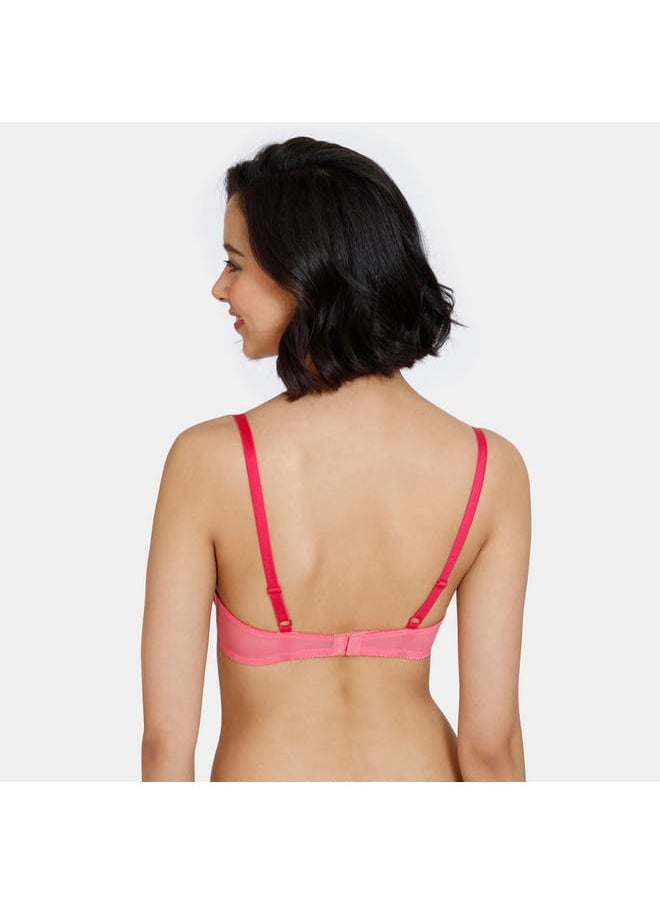 zivame Zivame Solid Padded Wired Bra with Hook and Eye Closure  - Image 3