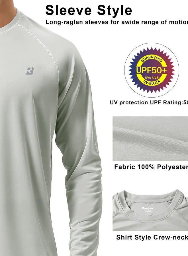 Roadbox Mens UPF 50+ UV Sun Protection Shirts Outdoor Long Sleeve Fishing Shirt for Hiking Swimming Rash Guard, M - Image 4