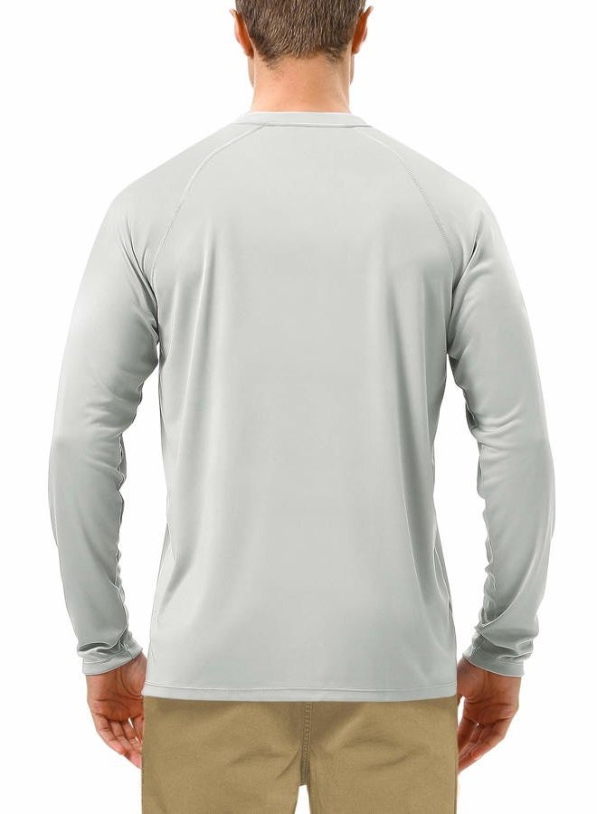 Roadbox Mens UPF 50+ UV Sun Protection Shirts Outdoor Long Sleeve Fishing Shirt for Hiking Swimming Rash Guard, M - Image 2