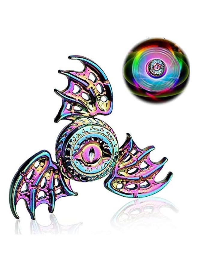 Phoenix Cool Fidget Hand Spinners Dragon Wing Finger Spinner Metal Focus Stainless Steel Fingertip Gyro Stress Relief Spiral Twister Toy Party Favors Birthday Gift for Kids Adults(Rainbow) - Image 1