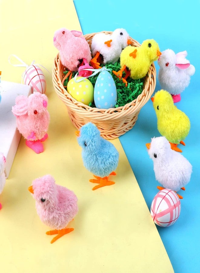 FOIMAS Easter Wind Up Toys,6 Pack Plush Bunny Chick Jumping Toy for Kids Easter Basket Stuffers Party Favor Supply - Image 4