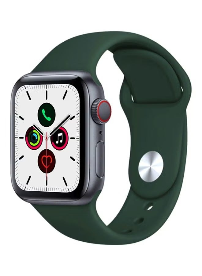 Silicone Replacement Band for Apple Watch Series 5/4/3/2/1 Midnight Green