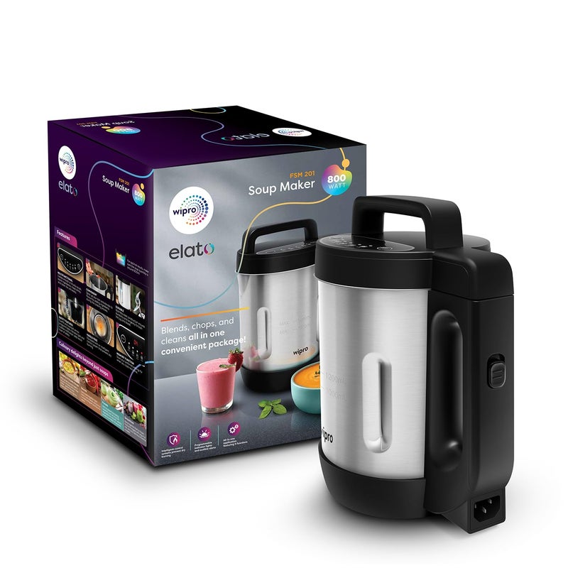 Wipro Elato FSM201 Soup Maker 12 Litres Automatic Blending Heating7 Preset Cooking Functions including Saute function 100 Pure Copper Motor 2 Years Warranty - Image 2