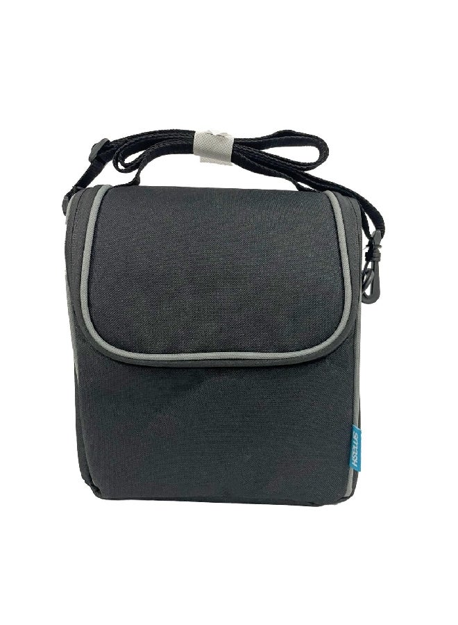 Insulated Zipper Closure Lightweight Lunch Bag Grey