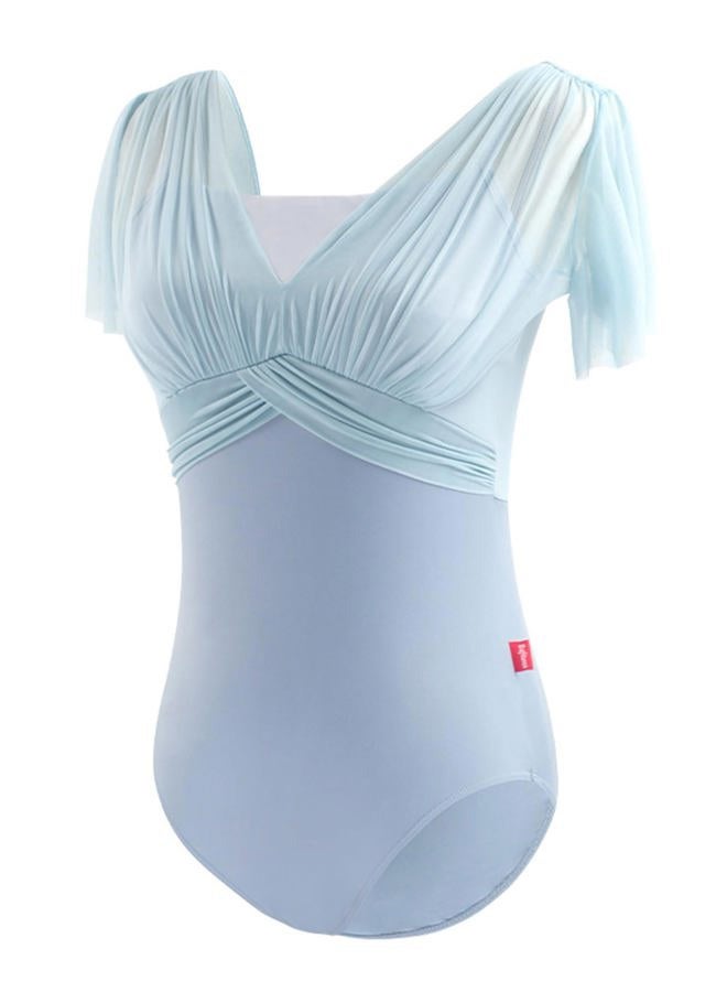 Daydance Green Dance Leotards for Women, Teen Girls, Lyrical Ballet Bodysuit with Adjustable Straps, Blue, S - Image 1