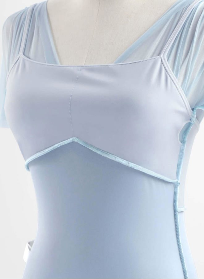 Daydance Green Dance Leotards for Women, Teen Girls, Lyrical Ballet Bodysuit with Adjustable Straps, Blue, S - Image 4