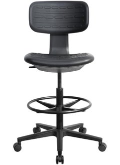 navo NAVO HIGH LAB CHAIR, Ergonomic Drafting Chair – Water Resistant – Adjustable Height Lab Stool – Ergonomic Desk Chair with Foot Ring for Home, Office, Lab, Studio  - Image 1