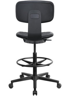 navo NAVO HIGH LAB CHAIR, Ergonomic Drafting Chair – Water Resistant – Adjustable Height Lab Stool – Ergonomic Desk Chair with Foot Ring for Home, Office, Lab, Studio  - Image 5
