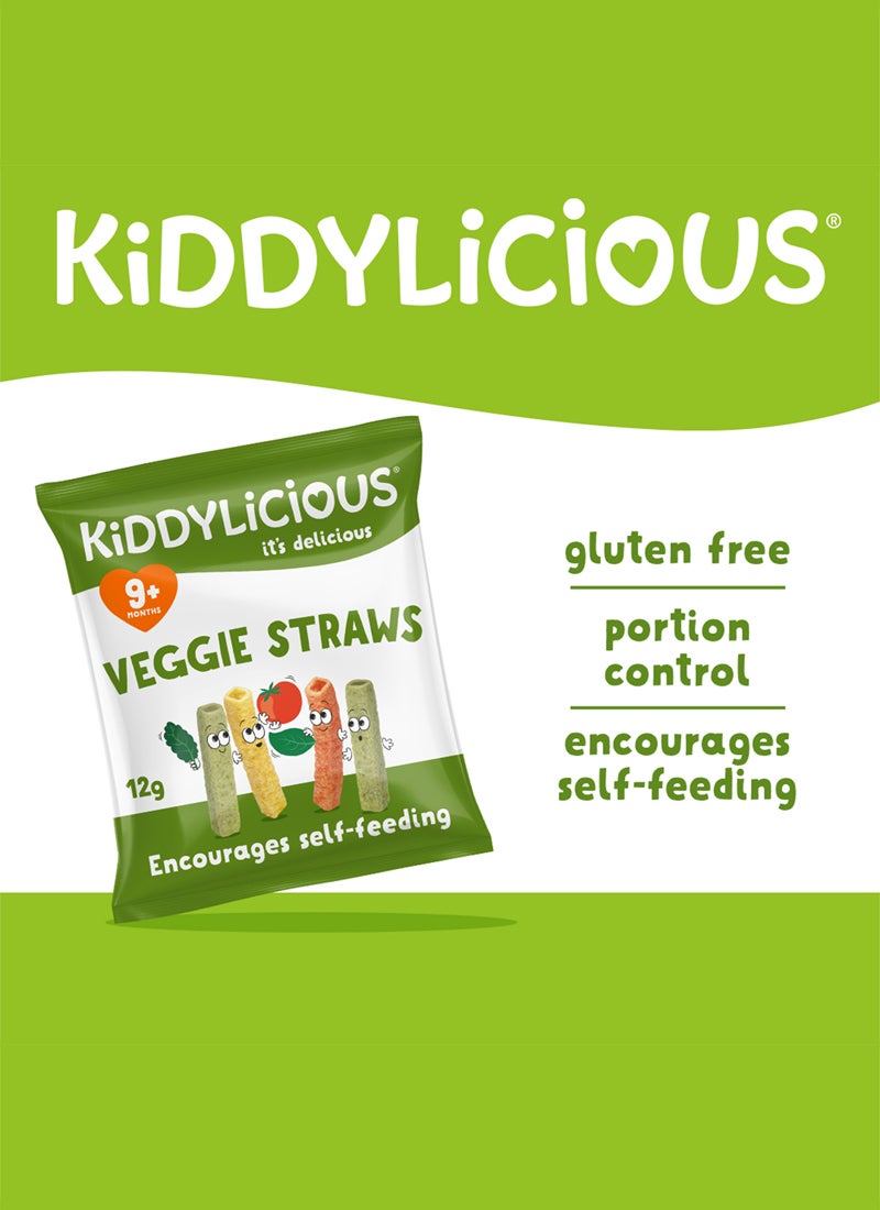 Kiddylicious Veggie Straws, 120g (10x12g) | Delicious Finger Food Kids Snack | Gluten Free | Suitable for 9+ Months - Image 3