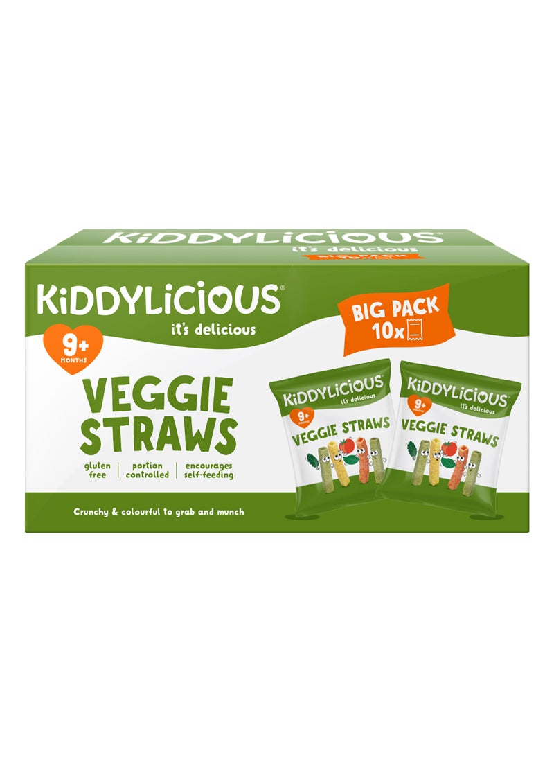 Kiddylicious Veggie Straws, 120g (10x12g) | Delicious Finger Food Kids Snack | Gluten Free | Suitable for 9+ Months - Image 1
